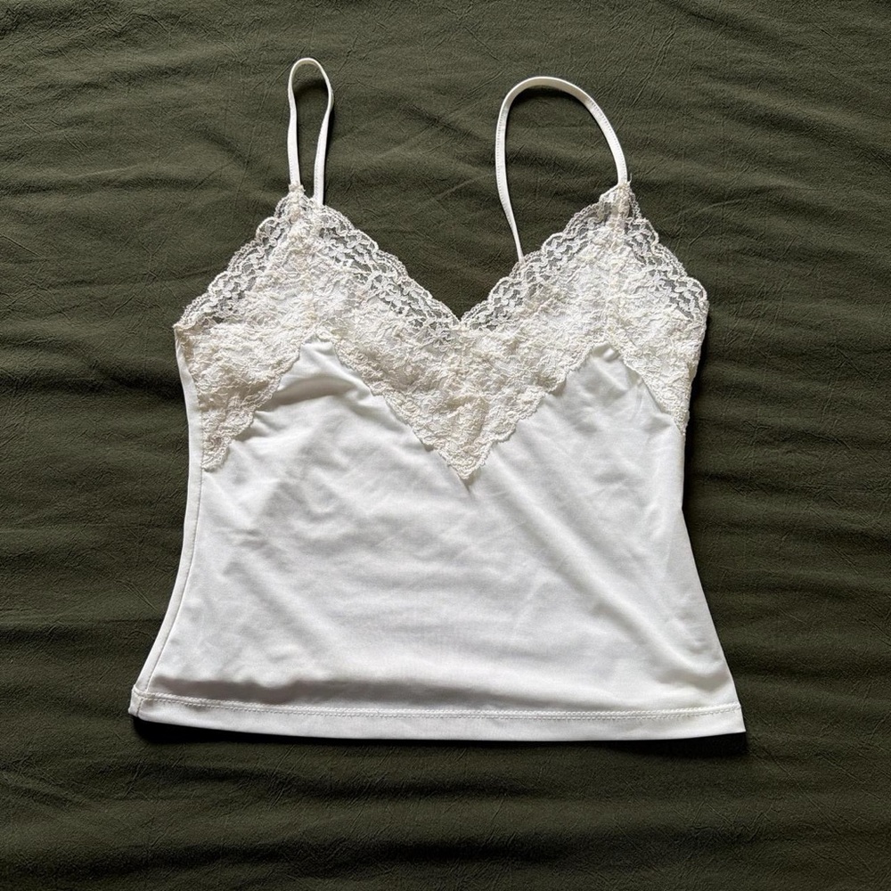 Zara White Lace Cami Top